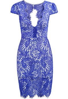 Blue Deep V Neck Short Sleeve Lace Dress Backless Lace Dress, Short Sleeve Lace Dress, Sleeve Lace Dress, Royal Blue Lace, Lace Blue Dress, Fancy Dresses, Featuring Dress, Dress Backs, Deep V Neck