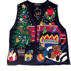 Tacky Sweater, Ugly Christmas Sweater Vest, Christmas Sweater Vest, Safari Print