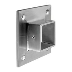 an image of a stainless steel square door handle on a white background with clippings