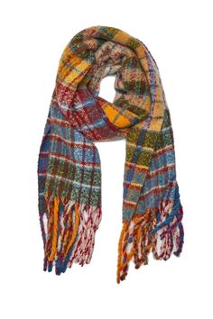 autumn colorful plaid woolen scarf, cute scarves, fall and winter aesthetic clothes boogzel Funky Scarves, Scarf Aesthetic, Chihiro Y Haku, Y2k Summer Outfits, Woolen Scarves, Fashion 90s, Cute Scarfs, Chic Skirts, Fall Feels