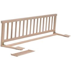 a wooden bench with slats on the bottom