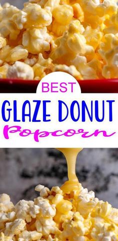 the best glaze donut popcorn recipe is so easy to make and tastes just as good as it looks