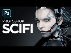 the scifi character is shown in this animated video game, with text that reads photoshop scifi