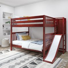 GOB XL CS : Play Bunk Beds Queen High Bunk Bed with Slide Platform Bed With A Slide, Modular Home Plans, Bunk Bed With Slide, Bed With Slide, Modular Home, Modular Homes, Bunk Bed, Home Plans, Bunk Beds