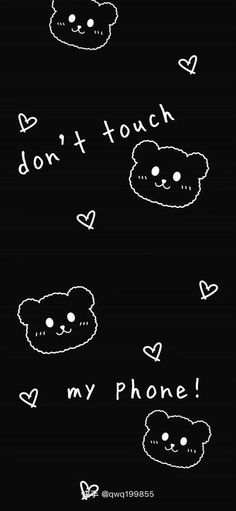 black and white drawing of teddy bears with hearts on their faces in the night sky