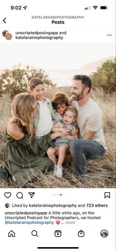 the family is posing for a photo on their instagram page, and it looks like they're getting married