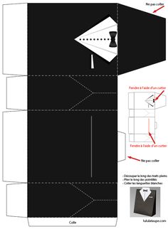 the instructions for how to make an origami box with paper and glues