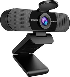 an image of a webcam with the camera attached to it's stand on a white background