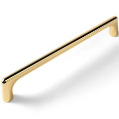 a brass cabinet handle on a white background