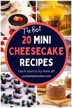 the best 20 mini cheesecake recipes you'll want to try them all