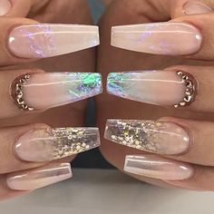 Natural Nail Art, Acrylic Nail Shapes, Ugly Duckling, Glam Nails, Holographic Nails, Coffin Nails Designs