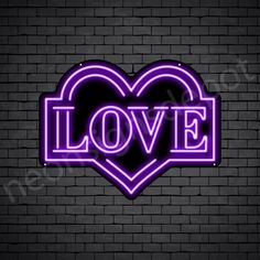 Love Heart Shape Neon Sign Purple Love Sign, Pink Neon Heart, Wedding Party Sign, I Love You Neon Sign, Heart Neon Light, Neon Purple Heart, I Love You So Much Quotes, Signs Quotes, Neon Hearts Background