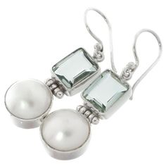 1" White Mabe Pearl Green Amethyst Prasiolite 925 Sterling Silver Drop EarringsEarring Material:  925 Sterling silverEarring Material:  White mabe pearl (10mm)Earring Size:  12x25mm(7/16x1")excl wiresEarring Weight:  ~4gram/eaGemstone Type:  Green Amethyst(9x7mm)Hook Type:  French wires Mabe Pearl, Sterling Silver Drop Earrings, French Wire, Green Amethyst, Silver Drop Earrings, Wire Earrings, Fine Jewellery Earrings, 925 Sterling Silver Earrings, 925 Sterling Silver Ring