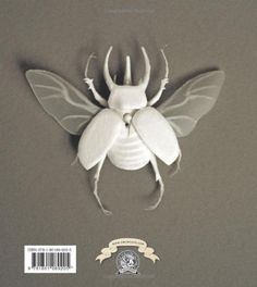 the front cover of a magazine with a white insect on it's back side