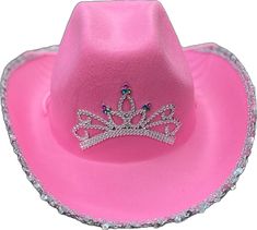 Cheap Pink Costumes For Costume Party, Cheap Pink Costume Accessories, Pink Cowgirl Party Hats, Cheap Pink Halloween Costume Accessories, Cheap Pink Birthday Hat, Diy Group Halloween Costumes, Bachelorette Party Hat, Cute Group Halloween Costumes, Pink Cowboy Hat