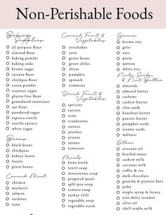 If you're looking for ideas on what to stock your pantry with, we've got you covered! We've created an extensive list of non-perishable foods so you always have healthy options on hand. Includes printable shopping list! #nonperishable #pantry #shoppinglist Seasoning To Have On Hand, Fridge Must Haves Food Grocery Lists, List Of Seasonings, Things To Always Have In Your Pantry, Stock Pile Food List, Preppers Pantry Stockpile List, Prepper Food List, Pantry Stock Up List, Non Perishable Foods List