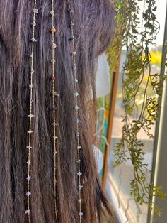 Comes with a sensitive scalp attachment clip! If purchased three strands it will come with three clips! Solid Gold Aura Hippie Hair Bead: Set with the intention of kindness and courage. 🫧Every order comes with a goodie bag full of an assortment of hippie items!🫧 Each are handmade and not alike. Every Hippie Hair Bead has the same color scheme and most of the same beads as pictured.    Hippie Hair Beads are made using Sterling Silver Wire/Gold Plated Wire  Each piece is made with ethnically sou Minimalist Jewlery, Gold Aura, Sleek Hairstyle, Hair Charm, Hair Charms, Unique Hair Accessories, Hippie Aesthetic, Long Hairstyle, Hippie Hair