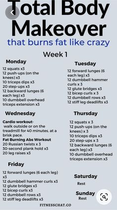 Total Body Makeover, Summer Body Workout Plan, Body Makeover, Workouts For Teens, Month Workout, Workout Routines For Beginners, Summer Body Workouts, Fitness Routines, Quick Workout Routine