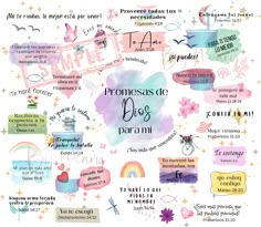 a poster with the words promas de bes param and other things on it