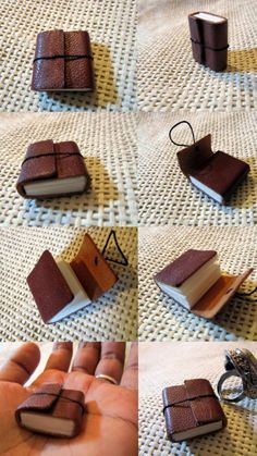 how to make an origami book keychain out of books - step by step instructions