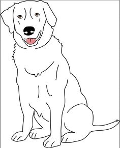 a black and white drawing of a dog