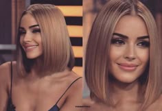 Sleek Lob, Dyed Hair Pastel, Short Hair Images, Medium Short Hair, Bob Hair, Short Hair Color, Brown Blonde Hair, Short Hair Haircuts, Hair Color Balayage