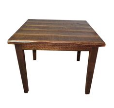 a wooden table that is made from wood and has two legs on each side, with one end at the top