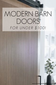 modern barn doors for under $ 100