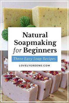 soap bars with the title natural soapmaking for beginners