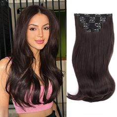 PRICES MAY VARY. 🔥【Clip In Hair Extensions】 ALXNAN Hair Extension Soft Lace Weft slim design lays closer to the scalp for a seamless transition with natural hair. 7 PCS/SET Hair Extensions With Newly design! Only 170~190 g! You can’t even tell they are in unless you feel your head. The hair is light & smooth, fluffy & full which achieve a Thick volume look with more comfort. 🙆‍【Long Stright Layred Hair Extensions】Long Layred Hair Extensions have perfect volume and naturally layers, which makes Layered Hair Extensions, Hair Extensions Dark Brown, Hair Extension Lengths, Clip In Hair Extension, Extension Hair, Marley Hair, Hair Set, Long Hair Extensions, Weft Hair Extensions