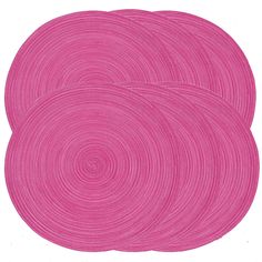 three pink circles on a white background