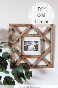 the diy wall decor is made from wood