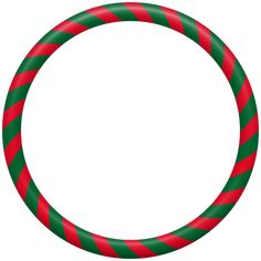 a red and green striped ring with white space in the center for your own text