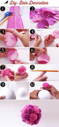 how to make paper flowers out of construction paper - diy bata decorativa