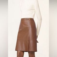 Euc Worn 1x 1st Image Used For Model The Actual Color For Sale Is Black Elegant Brown Leather Skirt, Elegant Leather Mini Skirt For Fall, Elegant Knee-length Brown Mini Skirt, Elegant Leather Lined Mini Skirt, Elegant Brown Lined Mini Skirt, Elegant Brown Mini Skirt, Elegant Leather Mini Skirt For Formal Occasions, Elegant Brown Skirt For Workwear, Elegant Brown Skirt For Work