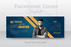 a facebook cover with a man in plaid shirt