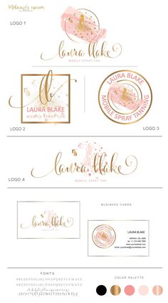 the logo and business card design for lazza bake, a bakery in london