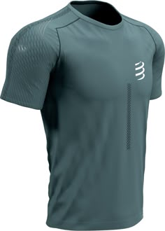 Compressport Performance Shirt Heren - Mannen  - zilver -  maat: XL - Compressport Mens Running Clothes, Clothing Shoot, School Tshirt Designs, Active Wear Fashion, Gym Products, Sports Wear Fashion, Sportswear Design, Athleisure Men, Mens Bootcut Jeans