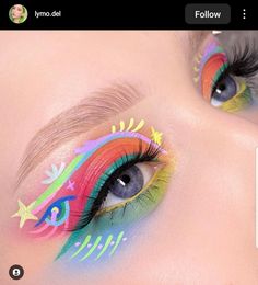 Colorful Makeup Ideas, Eyeshadow Combinations, Fade Into Hue Palette, Fade Into Hue, Glisten Cosmetics, Makeup Drawing, Cute Eye Makeup, Pride Makeup