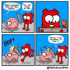 a comic strip with an image of a brain