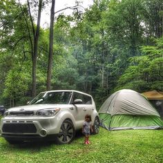 Camping is fun with the Kia Soul! Kia Soul Camping, Unique Camping Ideas, Things To Do Camping, Camping Games For Adults, Church Camp Packing, Summer Camping Outfits, Camping Activities For Kids, Camping Parties, Camping Places