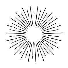 a black and white sunburst on a white background