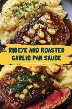 Savor the flavors of a juicy ribeye steak drizzled with a flavorful roasted garlic pan sauce. This easy recipe creates a restaurant-quality meal right at home—perfect for steak lovers looking to elevate their dinner routine. Perfect Ribeye Steak, Rib Eye Recipes, Steak Dinner Recipes, Ribeye Roast, Garlic Steak, Lunch Planning, Pan Sauce, Ribeye Steak