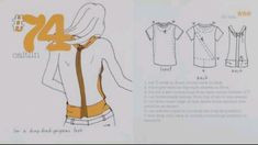 the back of a woman's shirt and tie is shown in an instruction manual