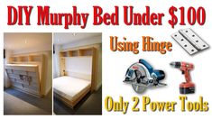 the diy murphy bed under $ 100 using hinge only 2 power tools