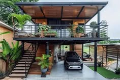 Elevated Home, Tropical House Design, House On Stilts, Simple House Design, Small House Design Plans, Casa Container, Tropical House, Cabins And Cottages, Forest House