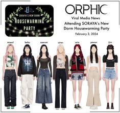 an advertisement for the upcoming virtual media news featuring several female mannequins in different outfits