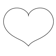 a heart shaped outline on a white background