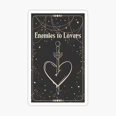 a card with the words,'emmets to lovers'on it sticker