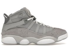 Consulta el Jordan 6 Rings Wolf Grey disponible en StockX Jordan 6 Rings, Sneakers Jordan, Shoes Sneakers Jordans, 6 Rings, Hot Sneakers, Jordans For Men, Sneaker Brands